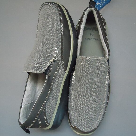 NWT. SIZE 10. Faded Glory men's grey casual shoes. - Picture 1 of 15